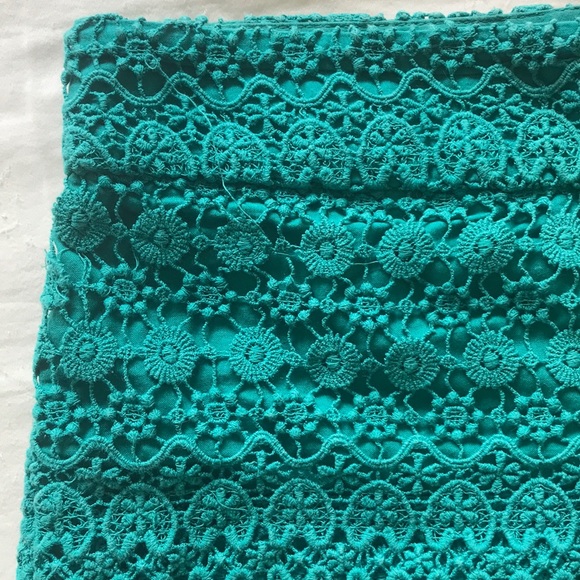 TEAL LACE SHORTS - Picture 2 of 4